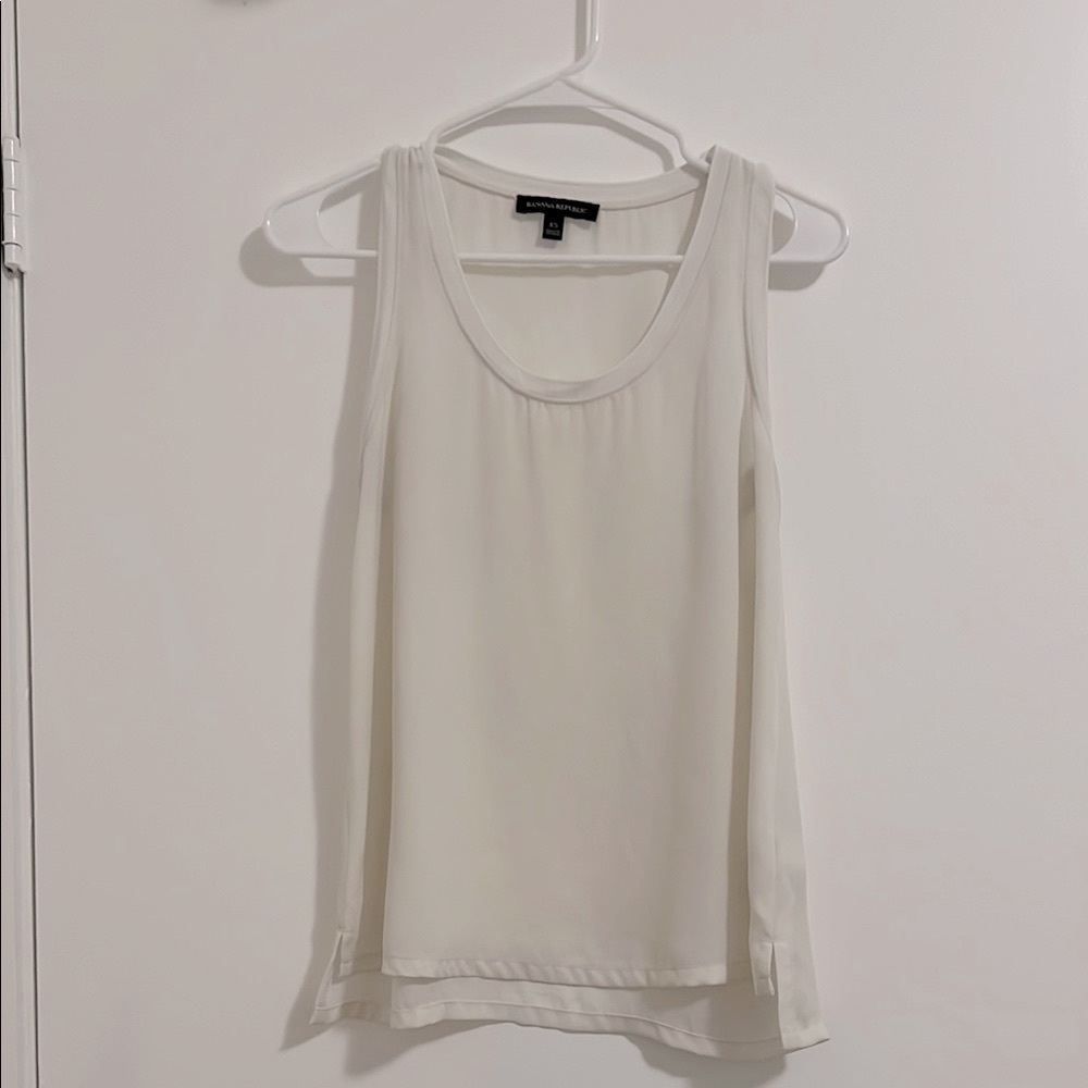 Banana Republic White Sleeveless Top Size XS